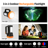 Lampe de poche portable pour la maison et l'extérieur, avec éclairage ultra-lumineux et batterie rechargeable puissante