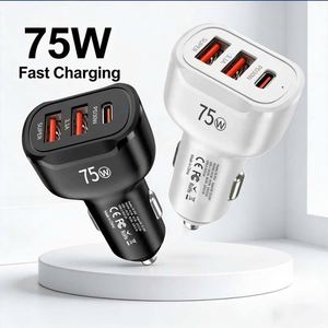 Essential Three-Port Type-C + 2 <b>USB</b> PD30W QC3.0 Magnetic Car Charger with Fast Charging for Laptop & Camera - Product Image 1