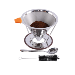 Filtre à <span class=keywords><strong>café</strong></span> permanent réutilisable en acier inoxydable pour cafetière à filtre manuelle de style Chemex Hario V60 - Product Image 5