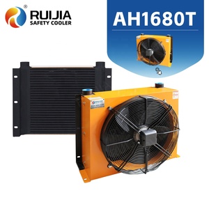 루이지아 크러셔 플레이트 핀 열교환기 알루미늄 유압 오일 라디에이터 AH1680TT-300L (냉각팬 포함) - Product Image 1