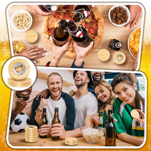 Abridor de Botellas de Cerveza Magnético de Bambú con Logotipo Personalizado Grabado, el Más Vendido del 2026, para Cocina, Bodas y Regalos para el Refrigerador - Product Image 5