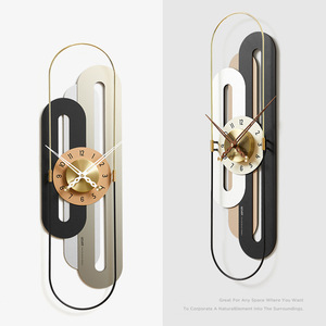 Luxury <b>Wall</b> <b>Clock</b> Modern Nordic Style <b>Silent</b> Quartz Movement Battery Powered Living Room Decor Artistic Design - Product Image 1