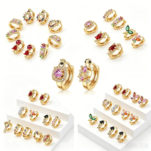 Pendientes de Moda para Mujer, Joyería de Lujo, Pendientes de Oro Amarillo de 18K para Chicas - Product Image 5
