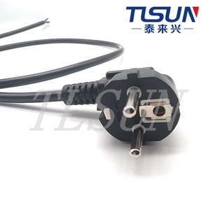 VDE認証取得済み<span class=keywords><strong>H05VV</strong></span>-<span class=keywords><strong>F</strong></span> 3G0.75mm² フランス式プラグエルボ電源ケーブル - Product Image 5