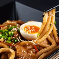 Convenient Fresh Durum Wheat Fast Food Handmade 200g Instant Noodles Wudong Rice Lamian Noodles in Bag