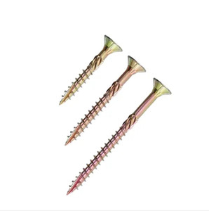 Vàng mạ kẽm gân CS đầu kurl <span class=keywords><strong>Shank</strong></span> ván vít loại sắc nét 17 điểm cắt - Product Image 1