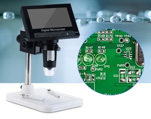 Microscopio electrónico <span class=keywords><strong>Digital</strong></span> de reparación Industrial HD de 4,3 pulgadas con lupa de pantalla 1000X accesorio para teléfono móvil - Product Image 5