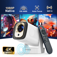 Mini projecteur HY310 4K avec Full HD 1080P 330 ANSI, correction trapézoïdale automatique pour projecteur de cinéma extérieur sur pied