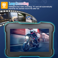 Pantalla Táctil Inalámbrica de 5 Pulgadas con Bluetooth, Resistente al Agua IP65, Carplay, Android Auto, Mirror Link, Navegador GPS con Mapas Mundiales para