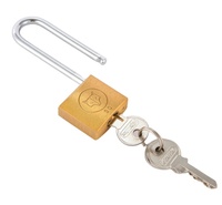 Cadenas en laiton FOXLUX de 30 mm à faisceau long, finition cuivre poli sablé épais