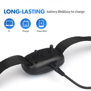 Rechargeable Anti-Bark Collar With Sound And <b>Vibration</b> Blue For Dog Training Bark Control Device - Product Image 4