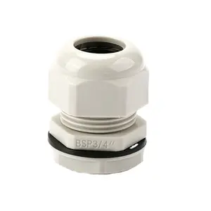 BSP3-3 Nylon Cable Glands IP68 Waterproof Strain Relief Cord Connector White M12 Plastic Cable Gland for Nylon Cord Seals TUV