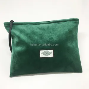 Borsa a mano in velluto borsa cosmetica con cerniera Logo stampato di lusso portafogli verdi per le donne borsa moda alla moda borsa estiva Mg Fashion