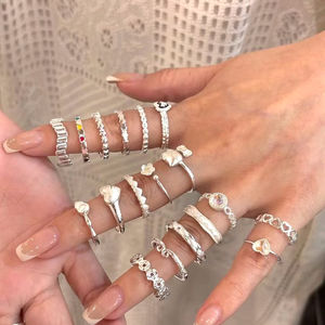 Anillo de plata de ley para hombre plata 925 al por mayor tendencia plata original 925 anillos de piedra para hombre anillos de acero - Product Image 1