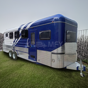 Customized Australian Standard Luxury 2 Horse Trailer with Solid Rubber Tires and 2000kg Load Capacity for Horse <b>Float</b> Transport - Product Image 2