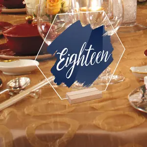 Signe de table de mariage en acrylique transparent 1-20 rond hexagonal rectangulaire DIY siège numéros présentoir porte-cartes