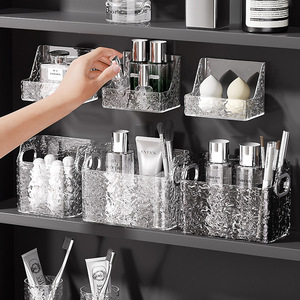 Transparent Wall Mounted Bathroom Shelf Rectangular Mirror Cabinet Storage Box For Cosmetics Vanity Organization - Product Image 3