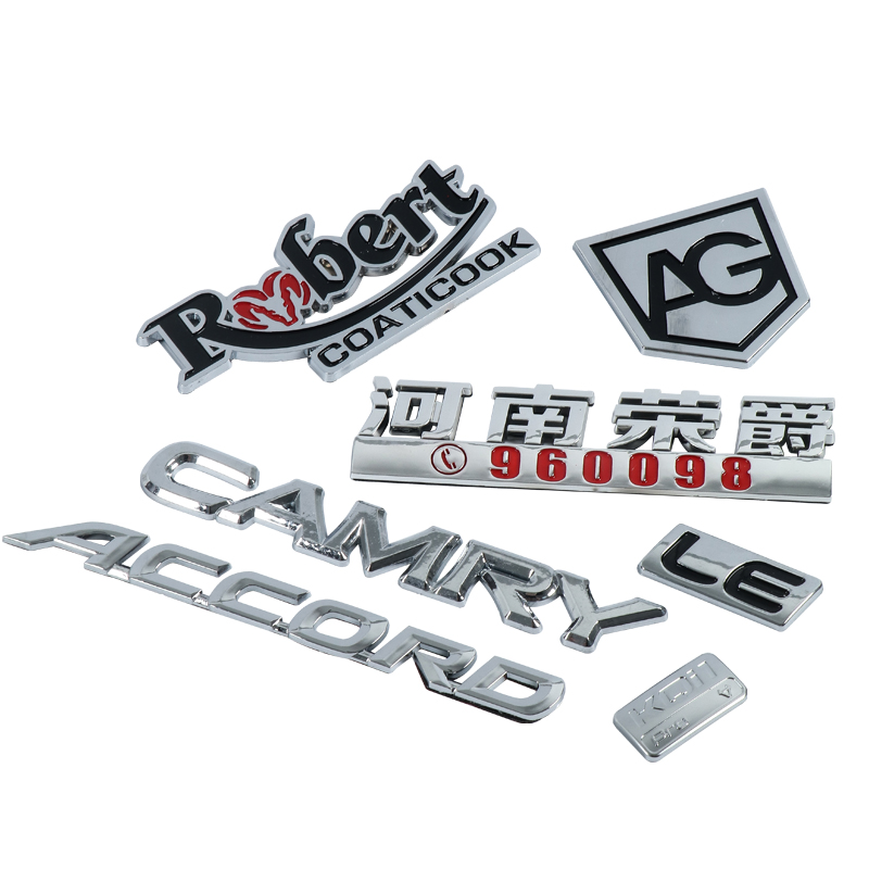 Factory custom chrome plastic car emblem badge emblems design auto logo emblems