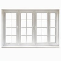 Ventana Francesa Abatible Hacia Afuera, de Aluminio, Doble Acristalamiento, Estilo Europeo, Personalizada, Eficiente Energéticamente
