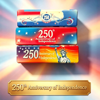 YIWUPOWER USA Édition 250e Anniversaire Jouet Squishy en PU Souple et Collant en Forme de Bâton de Beurre à Remontée Lente, Jouet Anti-Stress Fidget, Cadeau de Festival