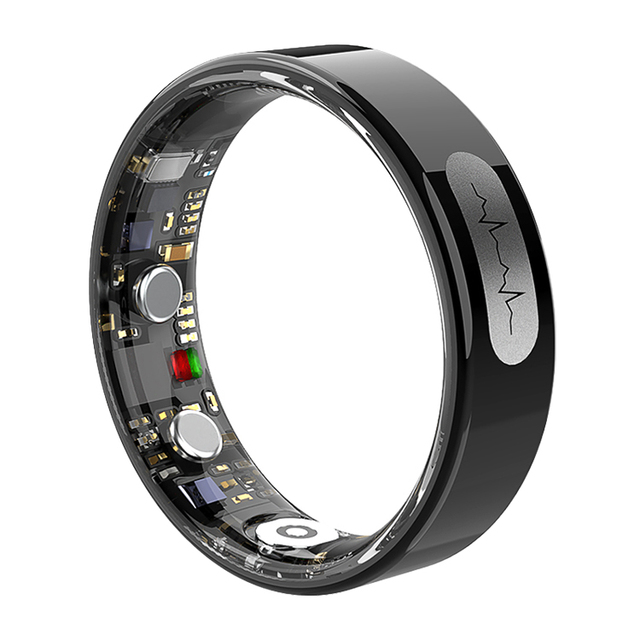 Stainless Steel Intelligent Health ECG Smart Ring H10 Sleep Heart Rate Blood Pressure Monitor IP68 Waterproof Smart Finger Rings