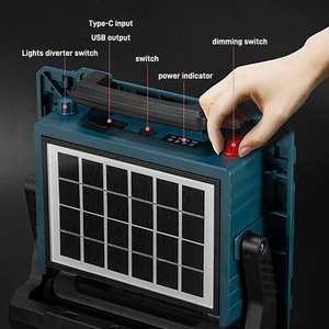 200 Wát 10000mAh Dimmable làm việc ánh sáng 4274lm xách tay năng lượng mặt trời đèn pha với đứng 3 Đèn Chế độ IP66 không thấm nước cho ngoài trời - Product Image 5