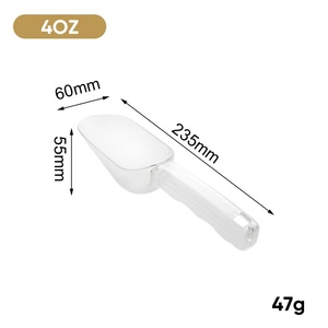 Cuchara de Plástico Transparente de Grado Alimenticio para Hielo, Accesorios Desechables para Bar, Cuchara para Harina, Azúcar, Frutos Secos, Uso Doméstico y en la Cocina - Product Image 5