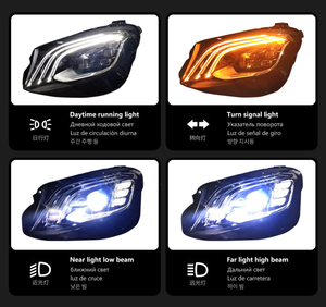 Nouveaux phares LED 12V style Maybach 6000K pour Mercedes Classe E W213 2016-2020 avec feux de jour séquentiels (DRL) améliorés - Product Image 2