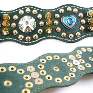 <span class=keywords><strong>Collar</strong></span> de perro de cuero estilo punk con picos y tachuelas decorativas <span class=keywords><strong>Collar</strong></span> de perro de identificación y protección de mascotas con personalidad - Product Image 5
