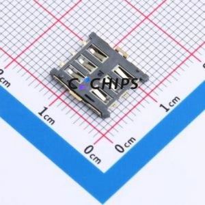 SIM3023C-6P611-H135 SIM Card Connector SMD Connector Plug-In Type Nano SIM Card Card Holder 1.35mm - Product Image 2
