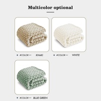 Couverture en molleton de flanelle rayée Jacquard de luxe chaude et confortable pour lits doubles Couverture de lit de luxe portable