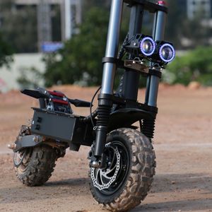 Scooter électrique pliable 2026 de bonne qualité, longue distance, vitesse rapide, suspension avant à huile, accélérateur au doigt, 6000W, double moteur, 60V - Product Image 6