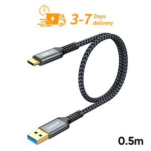 สายชาร์จเร็ว SUNGUY แบบ USB to Type-C ความยาว 0.5 เมตร สายดาต้า USB แบบยืดหยุ่น สำหรับโทรศัพท์มือถือ พาวเวอร์แบงค์ และในรถยนต์ (MOQ ต่ำ) - Product Image 1
