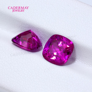 Cadermay Jewelry Rose Purple Cushion Cut Zircon Loose Gemstones For Jewelry Making - Product Image 2