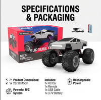 Buggy RC tout-terrain 4CH haute vitesse avec éclairage, gros pneus, moto et camion télécommandés pour enfants