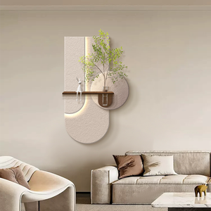 <span class=keywords><strong>Peinture</strong></span> décorative LED lumineuse style crème, art tridimensionnel en grès sablé à la main pour la décoration intérieure - Product Image 5