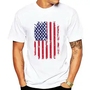 NADANBAO USA Flag T Shirt Top Celebration Independence Day Summer Sleeve Print Casual T Shirt