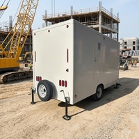Remorque de toilettes publiques de luxe portable, salle de douche mobile préfabriquée personnalisée pour parcs extérieurs