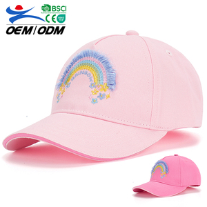Gorra de Béisbol Ajustable para Niñas, Diseño Nuevo, de Alta Calidad, Bordada en Algodón, Personalizada, Deportiva, Color Rosa - Product Image 1