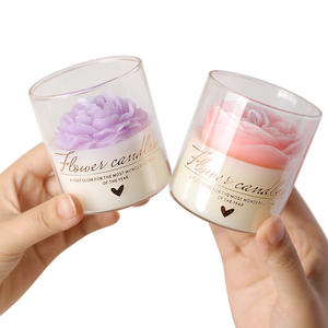 Velas Aromáticas de Cera de Soja con Forma de Rosa, Decoración Creativa para el Hogar, Velas Florales en Vaso de Vidrio, Marca Molly Glory - Product Image 5