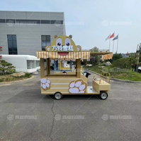 Chariot de rue multifonctionnel à 4 roues, directement de l'usine, en aluminium et fibre de verre, pour bonbons, snacks, chips, glaces, hot-dogs, restauration rapide