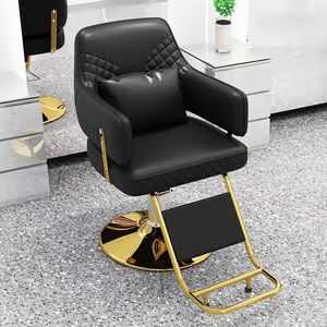 Chaise de salon de coiffure hydraulique pivotante avec grand repose-pieds, chaise de barbier en cuir, chaise de coiffage réglable en hauteur pour la coiffure - Product Image 5