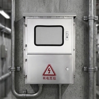 Caja de Control para Paneles Solares de Alta Resistencia, IP65 Impermeable, para Exteriores, Acero Inoxidable Pulido, Gabinete de Energía de Doble Puerta