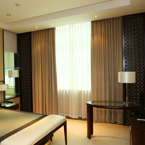 Cortina de Hotel de lujo moderna, cortinas opacas, persianas eléctricas para ventanas, cortinas de oscurecimiento de habitación de cubículo de estilo tejido - Product Image 4