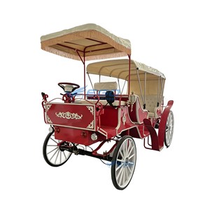 Carruaje Real de Lujo Rojo de Cuatro Ruedas para Recorridos Turísticos y Bodas, Capacidad para 4-6 Personas, Color y Estilo Personalizables - Product Image 1