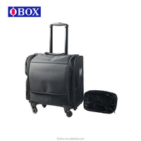 OBOX: Профессиональный косметический органайзер из алюминия и оксфорда с регулируемыми разделителями и ремнем, модный, с открытым верхом, очень большой