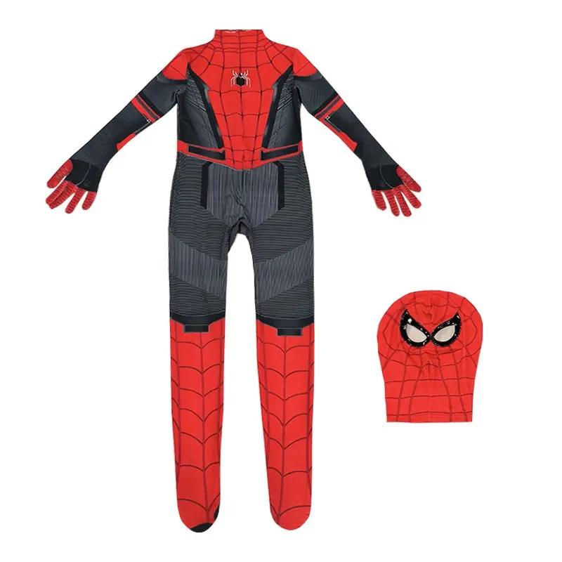 HT01 Costume de jeu de film combinaison araignée adulte Anime Cosplay Spiderman Costume d'Halloween Parent-enfants