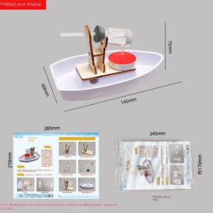 Kit de Materiales para Experimentos Científicos STEM, Barco de Vapor de Madera, Manualidades, Ciencia, Tecnología, Física, Pequeña Invención Divertida - Product Image 3