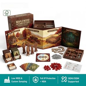 Jeu de société Maplewood Autumn Cottage, jeu de cartes coopératif fantastique avec jetons en bois et boîte certifiée FSC pour le plaisir en famille - Product Image 1
