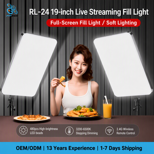Luz de Relleno para Fotografía de 19 Pulgadas, Alta Luminosidad 3200-6500K, Atenuación Continua 180 °   Luz de Relleno Ajustable para <span class=keywords><strong>Estudio</strong></span> Fotográfico - Product Image 4